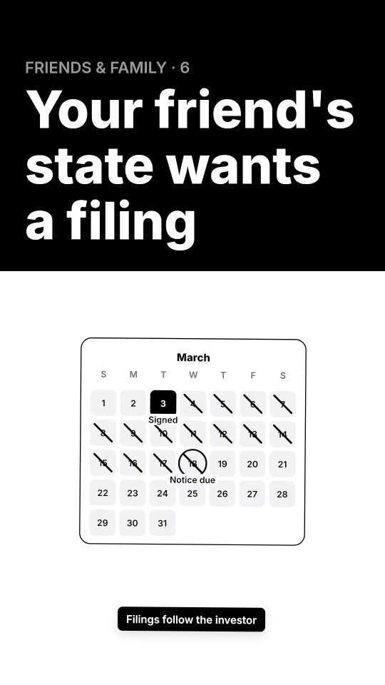 Do I need to file in my investor's state?