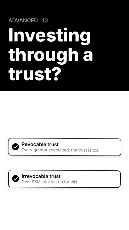 Can a trust or company invest in a hedge fund as an accredited investor?